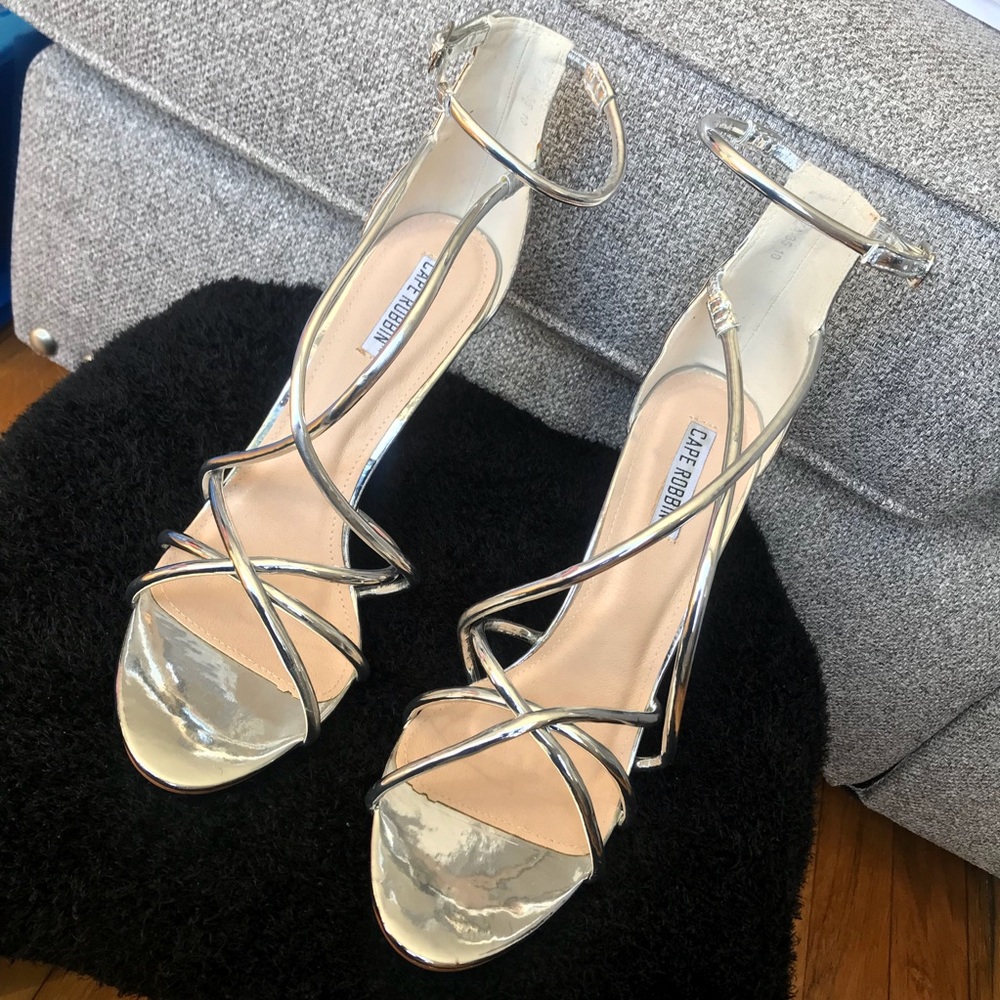 Silver Strap Heel